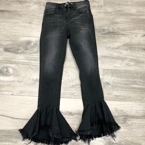 NWOT charcoal black/ grey washed denim-24